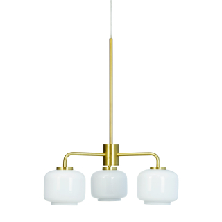 Arp opal/ messing 3 armet lysekrone - Dyberg Larsen