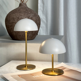ALONG LED Minibordlampe Beige/Messing - Æske med 2 stk 