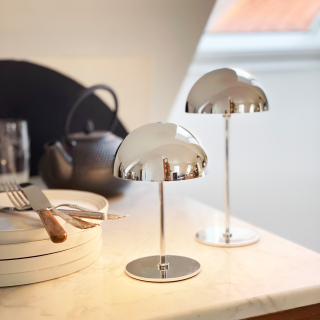 ALONG LED Minibordlampe, Krom 2 stk  - Dyberg Larsen