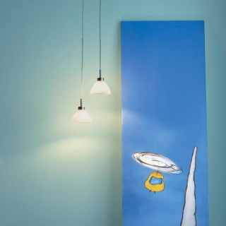 ARC PENDEL SÆT OPAL GLAS/KROM 