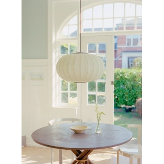 Knit-Wit Ø57 Pearl-White Oval Pendant LED - Made By Hand