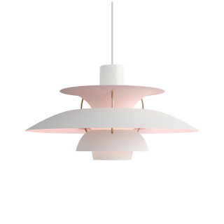 PH 5 Pendel Anniversary Mat Hvid/Pale Rose - Louis Poulsen