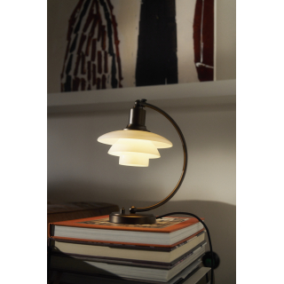 PH 2/2 Luna Aged Brass/Opal Bordlampe - Louis Poulsen 