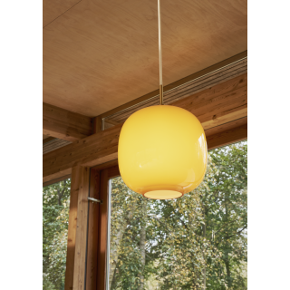 VL45 Radiohus Ø17,5 Messing/Amber Glas Pendel - Louis Poulsen 
