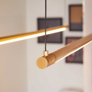Straw Langsbords Guld pendel - LOOM Design 