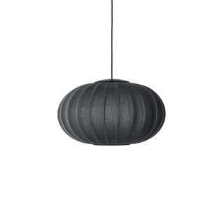 Knit-Wit Ø57 Black Oval Pendant LED - Made By Hand