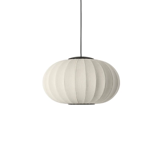 Knit-Wit Ø57 Pearl-White Oval Pendant LED - Made By Hand