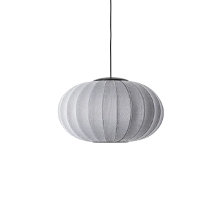 Knit-Wit Ø57 Silver Oval Pendant LED - Made By Hand